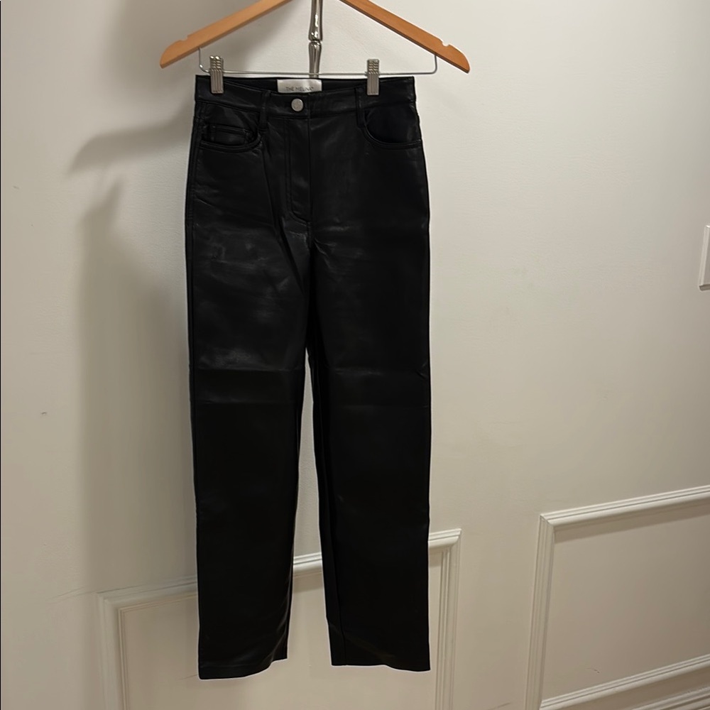Wilfred Black Straight Leg Leather Pants NEVER WORN